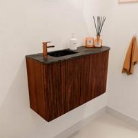 Toiletmeubel Mondiaz Joya Dlux | 71.6 cm | Meubelkleur Ruby | Faye wastafel Lava Wasbak Links | 1 kraangat