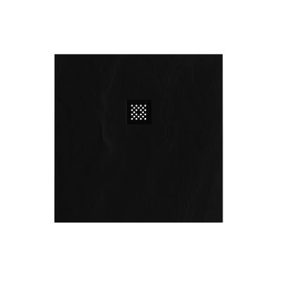 Douchebak Sanitop Just Creating Relievo Crag 90x90 cm Mat Zwart