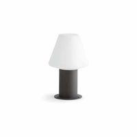 Sokkellamp Mistu donkergrijs met witte kap 74434B-02 Spaans Design Faro