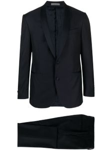 Corneliani costume à veste boutonné à col châle - Bleu