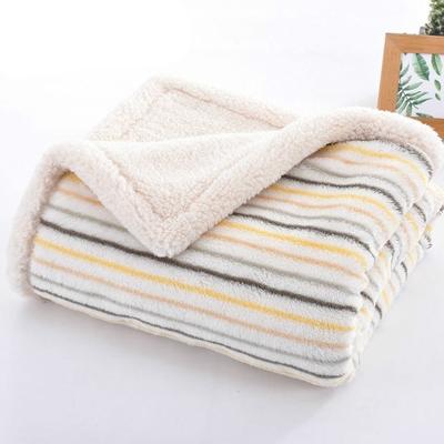 Winter dikke dubbellaagse bedrukte lamsvacht kinderen deken beddengoed grootte: 75X100cm