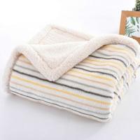 Winter dikke dubbellaagse bedrukte lamsvacht kinderen deken beddengoed grootte: 75X100cm