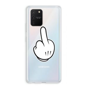 Middle finger black: Samsung Galaxy S10 Lite Transparant Hoesje