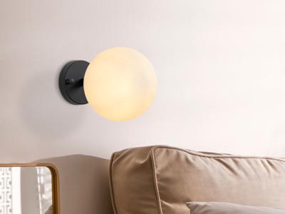 Wandlamp GIANNI 1 lamp zwart
