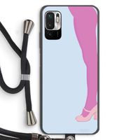 Pink panty: Xiaomi Redmi Note 10 5G Transparant Hoesje met koord