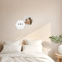 Forex wandpaneel met foto of naam - Hexagon - 2 stuks