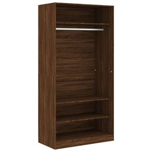 The Living Store Kledingkast - 100x50x200 cm - bruineiken hout