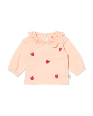 HEMA Newborn T-shirt fruit zalmroze (zalmroze)