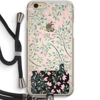 Sierlijke bloemen: iPhone 6 / 6S Transparant Hoesje met koord