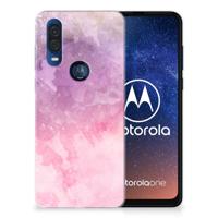Smartphone hoesje Motorola One Vision Pink Purple Paint