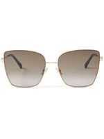 Jimmy Choo Eyewear lunettes de soleil Vella à monture oversize - Or