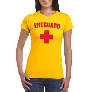 Lifeguard/ strandwacht verkleed shirt geel dames