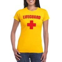 Lifeguard/ strandwacht verkleed shirt geel dames - thumbnail