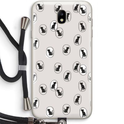 Miauw: Samsung Galaxy J7 (2017) Transparant Hoesje met koord