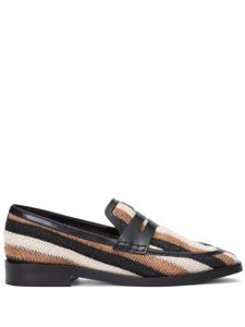 3.1 Phillip Lim mocassins rayés Alexa à entaille penny - Marron