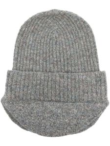 RANRA bonnet en maille nervurée - Gris