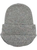 RANRA bonnet en maille nervurée - Gris