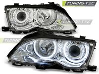 Tuning-Tec Koplampen dual halo rims BMW E46 09.01-03.05 ANGEL EYES CCFL CHROOM - thumbnail