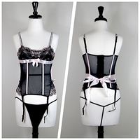 lace bustier and thong set - maat: l