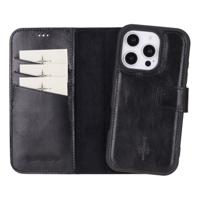 NorthLife iPhone 16 Pro - Leren Afneembare 2-in-1 bookcase telefoonhoes - Zwart