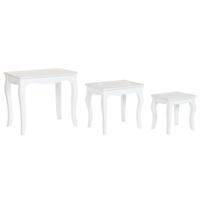 Bijzettafel Home ESPRIT Wit Lichtgrijs 53 x 35 x 47 cm