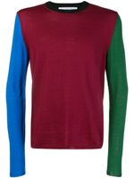 Comme Des Garçons Shirt pull colour block ajusté - Rouge