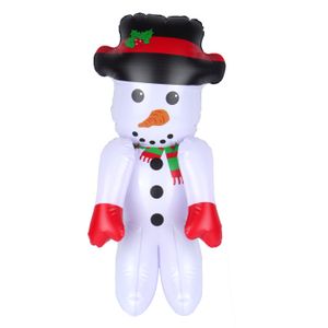 Decoratie sneeuwpop - opblaasbaar - H65 cm - opblaas figuur/pop