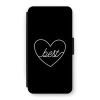 Best heart black: iPhone 12 Pro Flip Hoesje