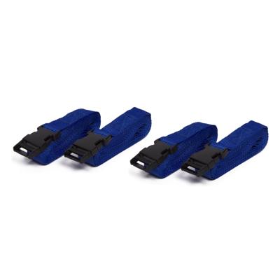 Spanbanden set - 4x - blauw - polyester - 2,5 m - klik systeem