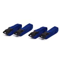 Spanbanden set - 4x - blauw - polyester - 2,5 m - klik systeem