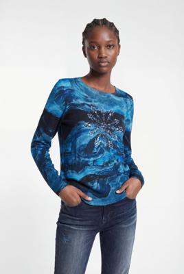 Viscose trui met mandala - GREEN - XS