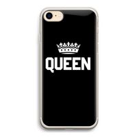Queen zwart: iPhone 7 Transparant Hoesje Queen zwart: iPhone 7 Transparant Hoesje