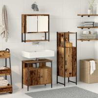 3-delige Badmeubelset Oud Hout Geperst Hout