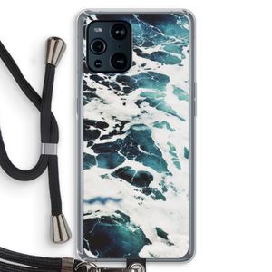 Golven: Oppo Find X3 Transparant Hoesje met koord
