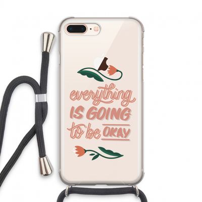 Optimistic flower girl: iPhone 8 Plus Transparant Hoesje met koord