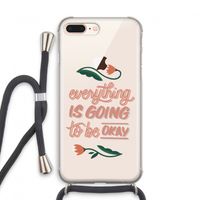 Optimistic flower girl: iPhone 8 Plus Transparant Hoesje met koord