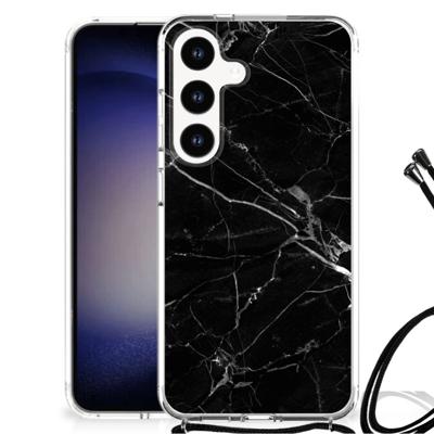 Samsung Galaxy S24 Anti-Shock Hoesje Marmer Zwart - Origineel Cadeau Vader Samsung Galaxy S24 Anti-Shock Hoesje Marmer Zwart - Origineel Cadeau Vader