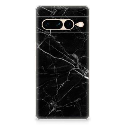 Google Pixel 7 Pro | TPU | Siliconen hoesje | Marmer Zwart - Origineel Cadeau Vader