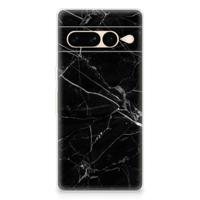 Google Pixel 7 Pro | TPU | Siliconen hoesje | Marmer Zwart - Origineel Cadeau Vader