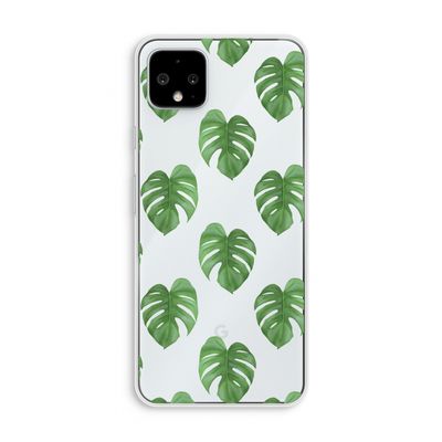 Monstera leaves: Pixel 4 XL Transparant Hoesje