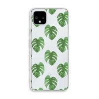 Monstera leaves: Pixel 4 XL Transparant Hoesje