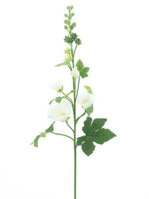 Alcea spray cream 102 cm kunstbloem - Nova nature