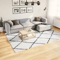 VidaXL Vloerkleed pamplona shaggy hoogpolig 200x280 cm crème en zwart