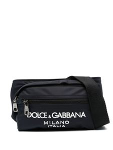 Dolce & Gabbana sac banane à logo en relief - Bleu