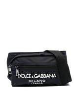 Dolce & Gabbana sac banane à logo en relief - Bleu - thumbnail