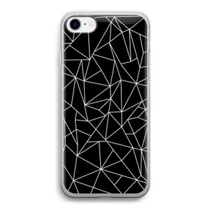 Geometrische lijnen wit: iPhone SE 2020 Transparant Hoesje