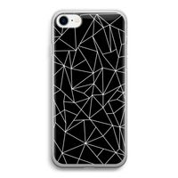 Geometrische lijnen wit: iPhone SE 2020 Transparant Hoesje