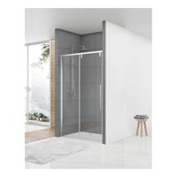 Van Rijn ST06 schuifdeur 140x200 cm helder glas 8 mm met chroom greep