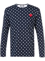 Comme Des Garçons Play t-shirt à pois - Bleu - thumbnail