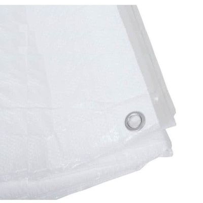 2x Witte afdekzeilen / dekzeilen 8 x 10 meter